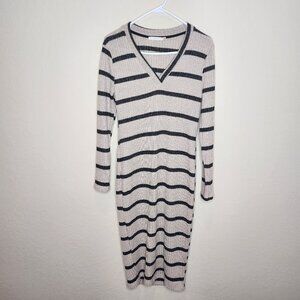 Lush Women's Medium Baige & Black Polyester Dress